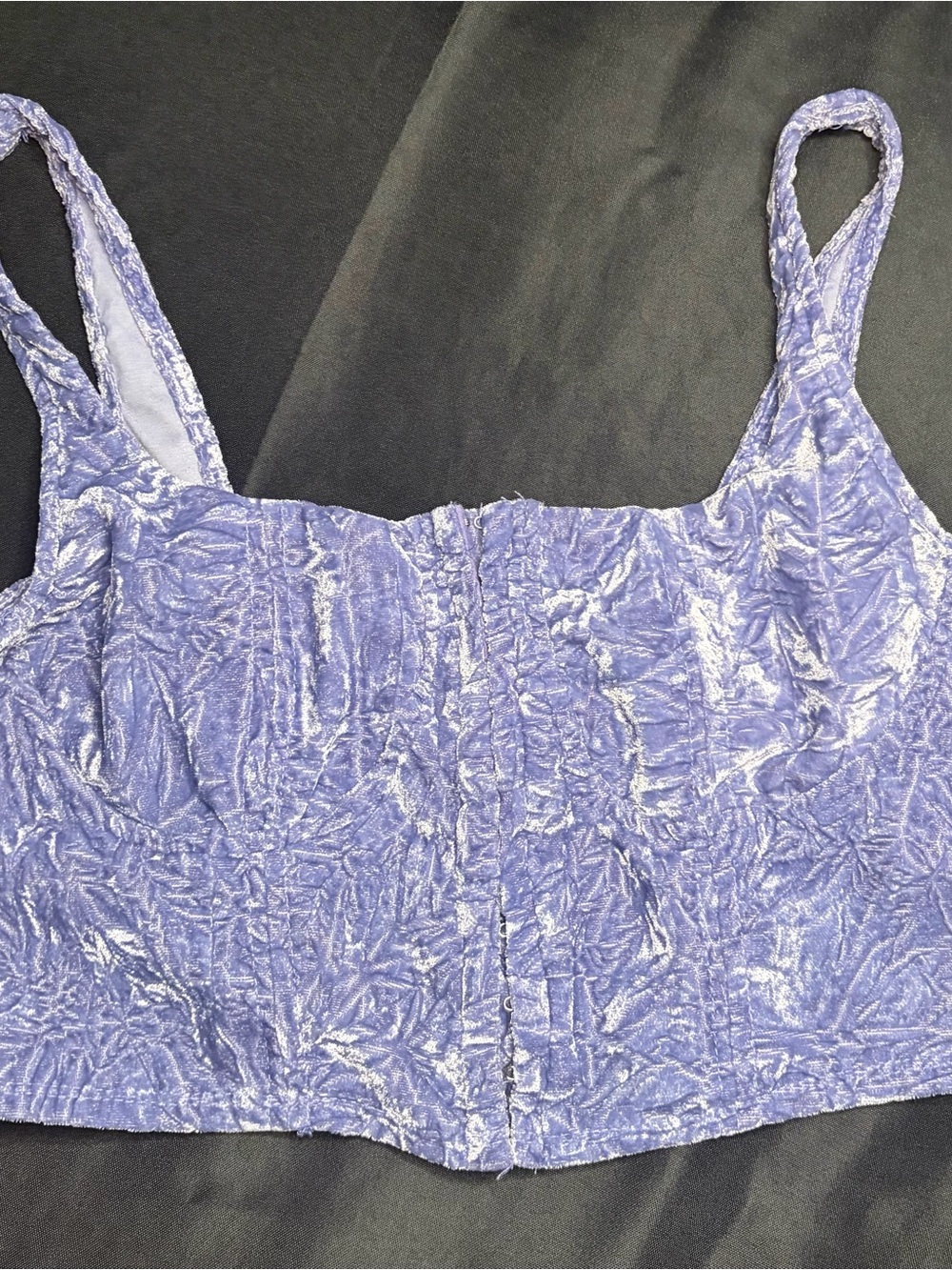 Wild Fable Lavender Crushed Velvet Cropped Tank Top M